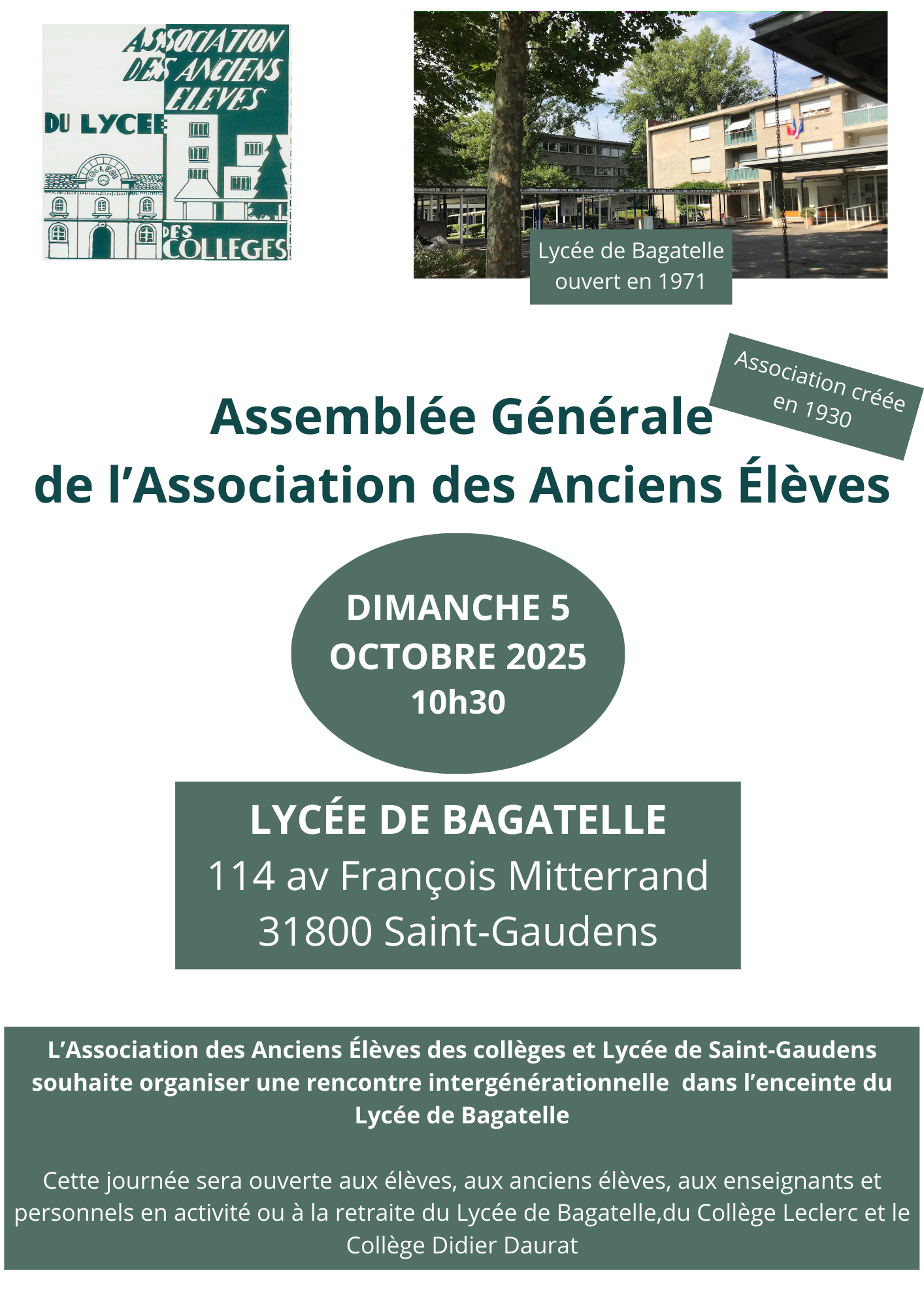 ASSEMBLÉE GÉNÉRALE 05/10/2025